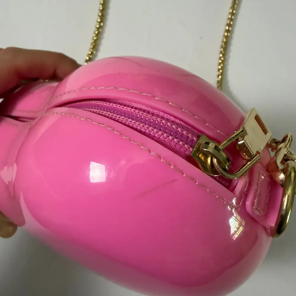 Bubblegum Pink Heart Crossbody Bubble Bag / Purse